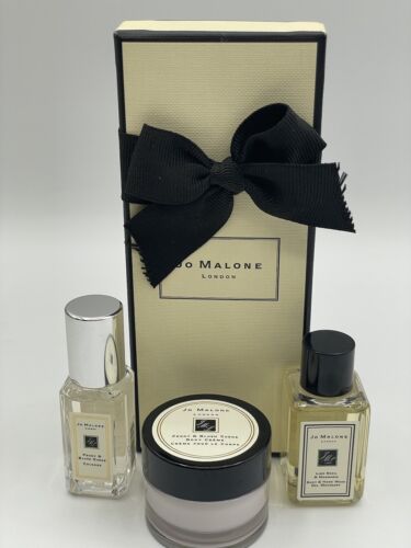 Jo Malone 3 Pc Mini Set: Body Cream, Cologne, Body &Hand wash, Peony & Blush Suede