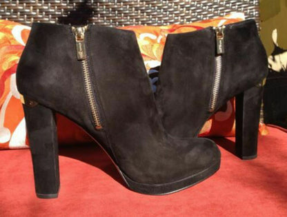 Michael Kors Arley Black Suede Boots Size 9 - Myluxurytrunk
