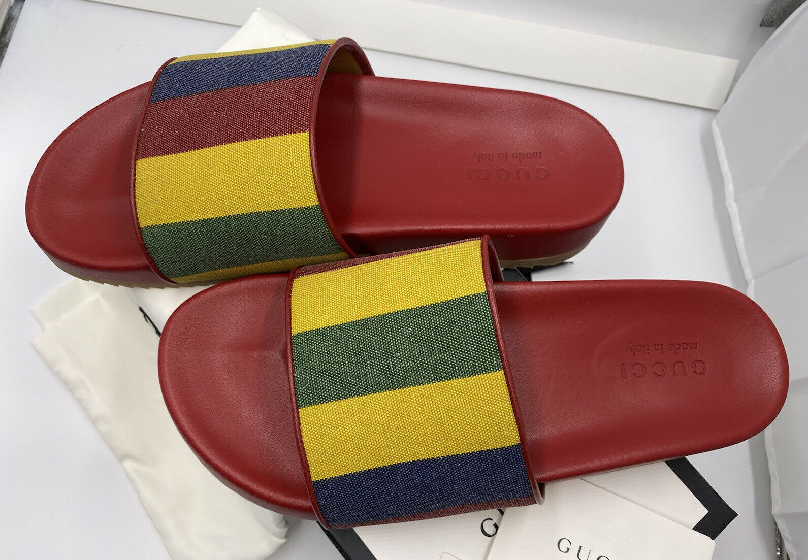 Red gg gucci discount slides