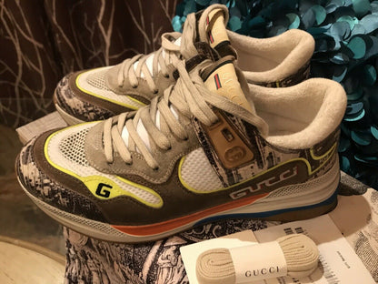HOT Gucci Ultrapace Athleisure Sneaker - Women's Leather Italy Size 39/ US 9 NIB - Myluxurytrunk