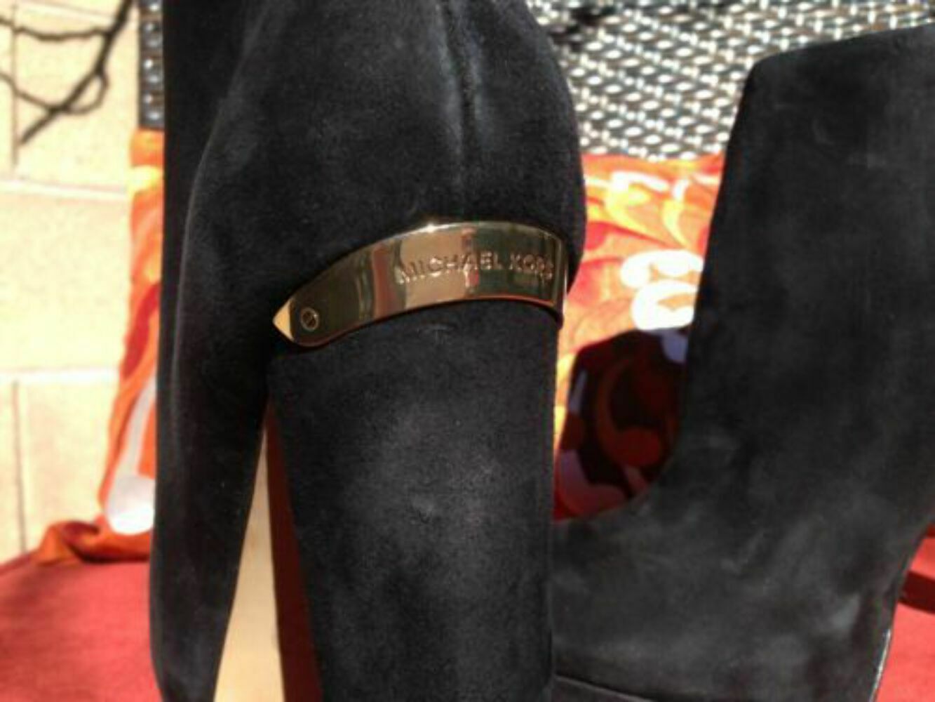 Michael Kors Arley Black Suede Boots Size 9 - Myluxurytrunk